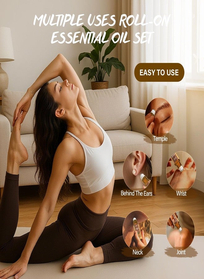 بوب مودرن.سي مجموعة زيوت عطرية دوارة للنساء، ٨ قطع، زيوت عطرية دوارة للبشرة، هدية مثالية لأعياد الميلاد، عيد الشكر، عيد الأم. تشمل المجموعة: اللافندر، اللبان، النعناع، البرغموت، الليمون، القرفة، الورد، المريمية. - Image 5